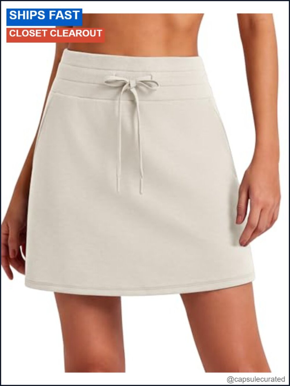Women's A-Line Active Skirt with Built-in Shorts and Pockets